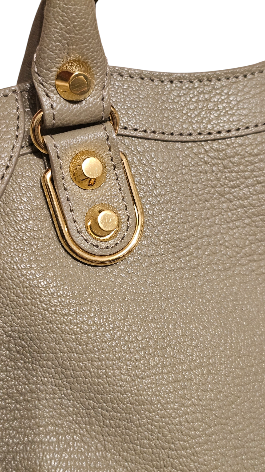 Chevre Gold Metallic Edge Hardware Mini City