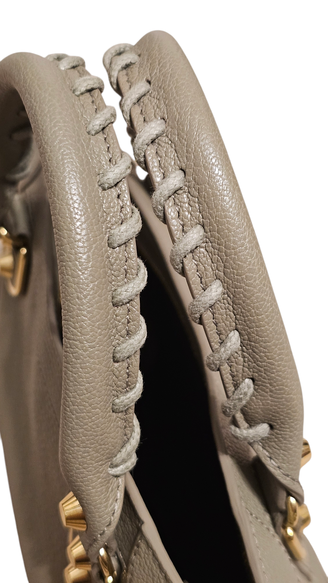 Chevre Gold Metallic Edge Hardware Mini City