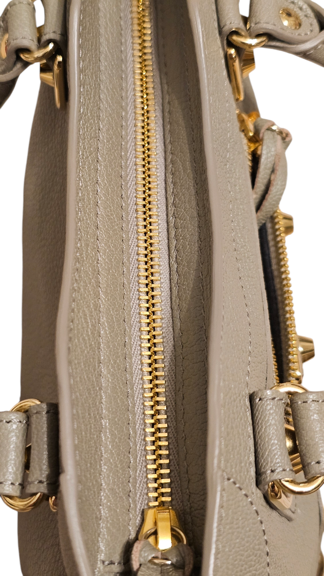 Chevre Gold Metallic Edge Hardware Mini City